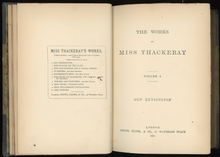 Load image into Gallery viewer, Miss Thackeray's Works